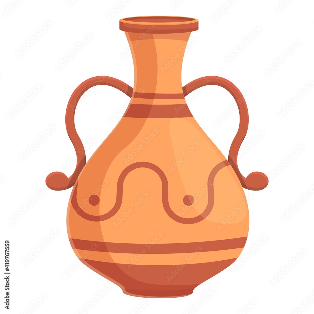 Amphora antiquity icon. Cartoon of amphora antiquity vector icon for web design isolated on white background