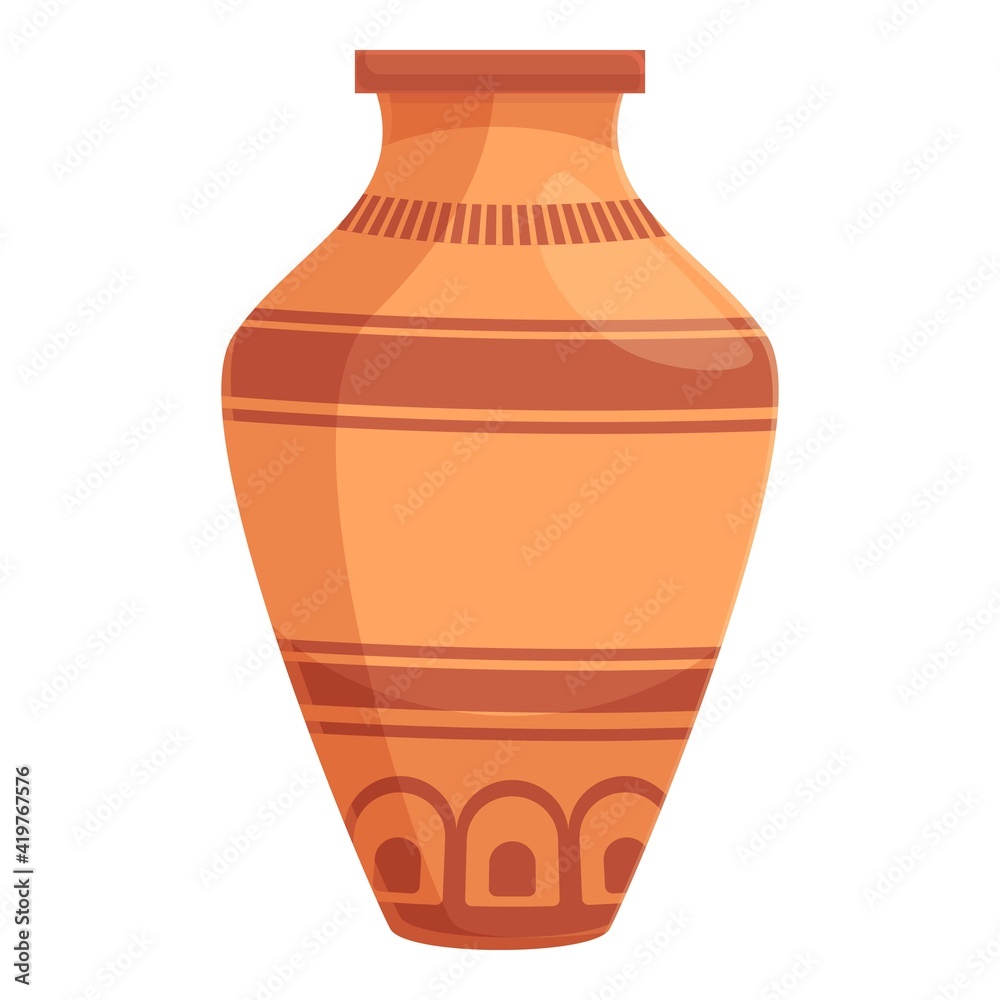 Amphora shape icon. Cartoon of amphora shape vector icon for web design isolated on white background