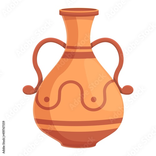 Amphora antiquity icon. Cartoon of amphora antiquity vector icon for web design isolated on white background