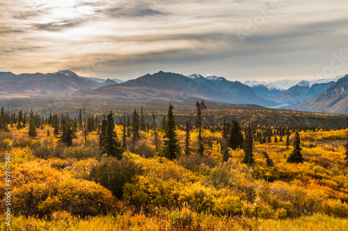 dramatic autumn landscape in the Matanuska area.