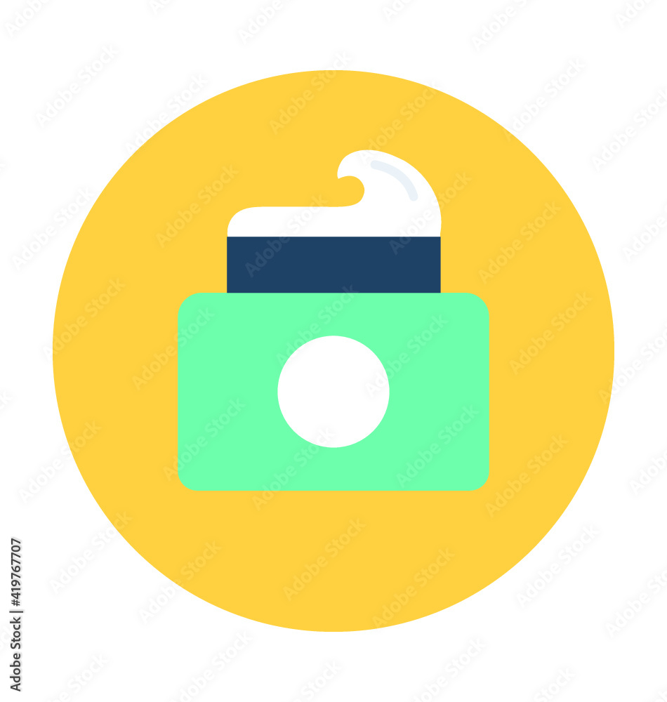 Cream Jar Vector Icon Cream Jar Vector Icon