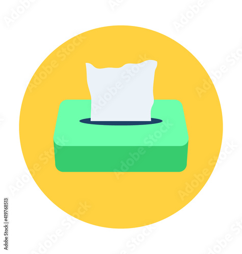 Tissue Box Vector Icon