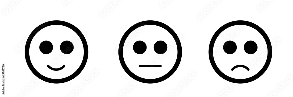 Emoticons set. Emoji faces collection. Emoticons set. Emoji faces collection.