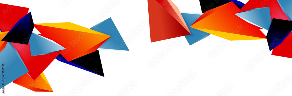 Triangle mosaic abstract background, 3d triangular low poly shapes. Geometric vector illustration for covers, banners, flyers and posters and other Triangle mosaic abstract background, 3d triangular low poly shapes. Geometric vector illustration for covers, banners, flyers and posters and other
