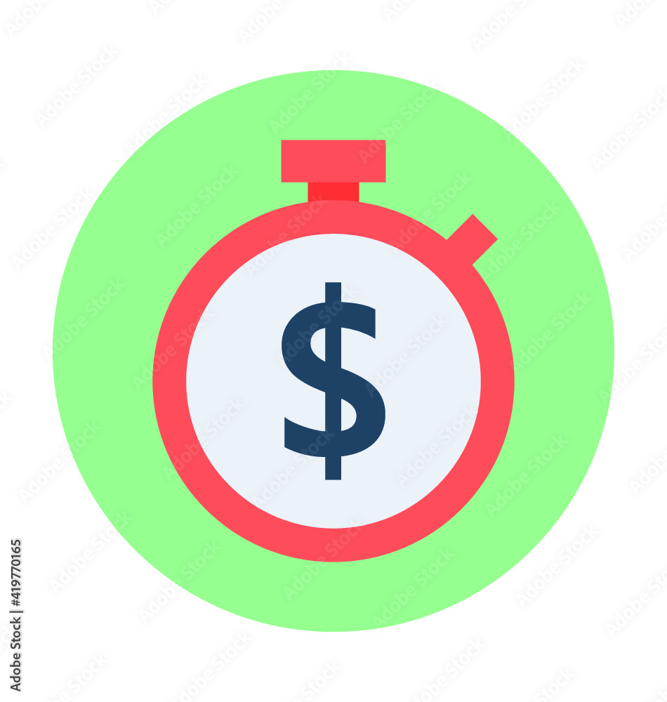 Finance Chronometer Vector Icon Finance Chronometer Vector Icon