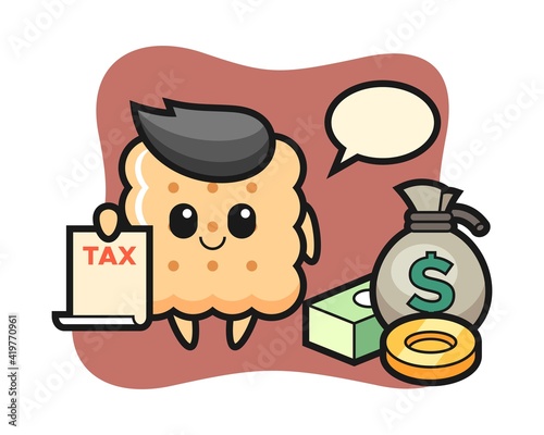 Character cartoon of cracker as a accountant