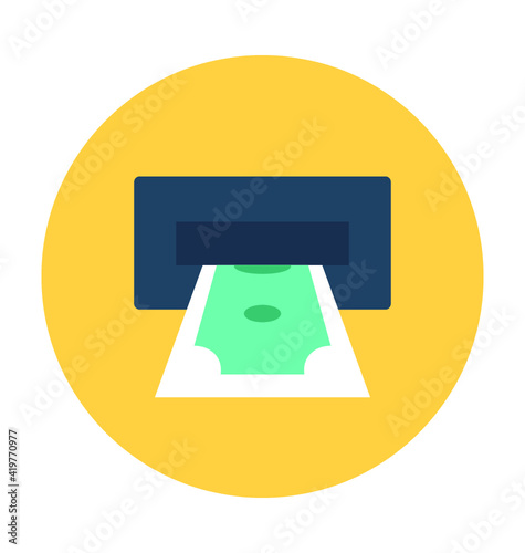 Atm Withdrawal Vector Icon
