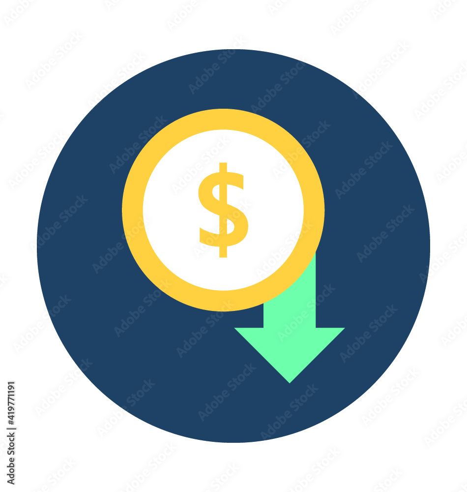 Obraz premium Dollar Valuation Vector Icon 