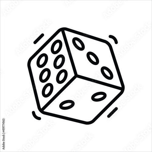 Black line icon for luck