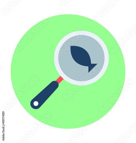 Searching Fish Vector Icon