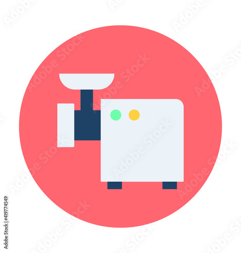Mincer Machine Vector Icon