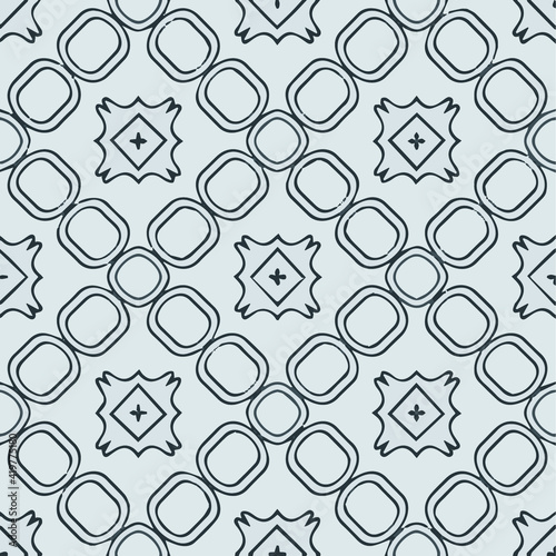 Geometric vector pattern with triangular elements. Seamless abstract ornament for wallpapers and backgrounds. Black and white colors.
