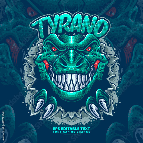 Tyrannosaurus Illustration Logo template