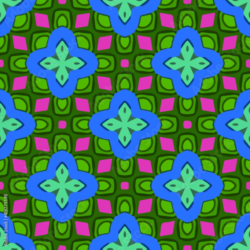 Geometric vector pattern with triangular elements. Seamless abstract ornament for wallpapers and backgrounds. 