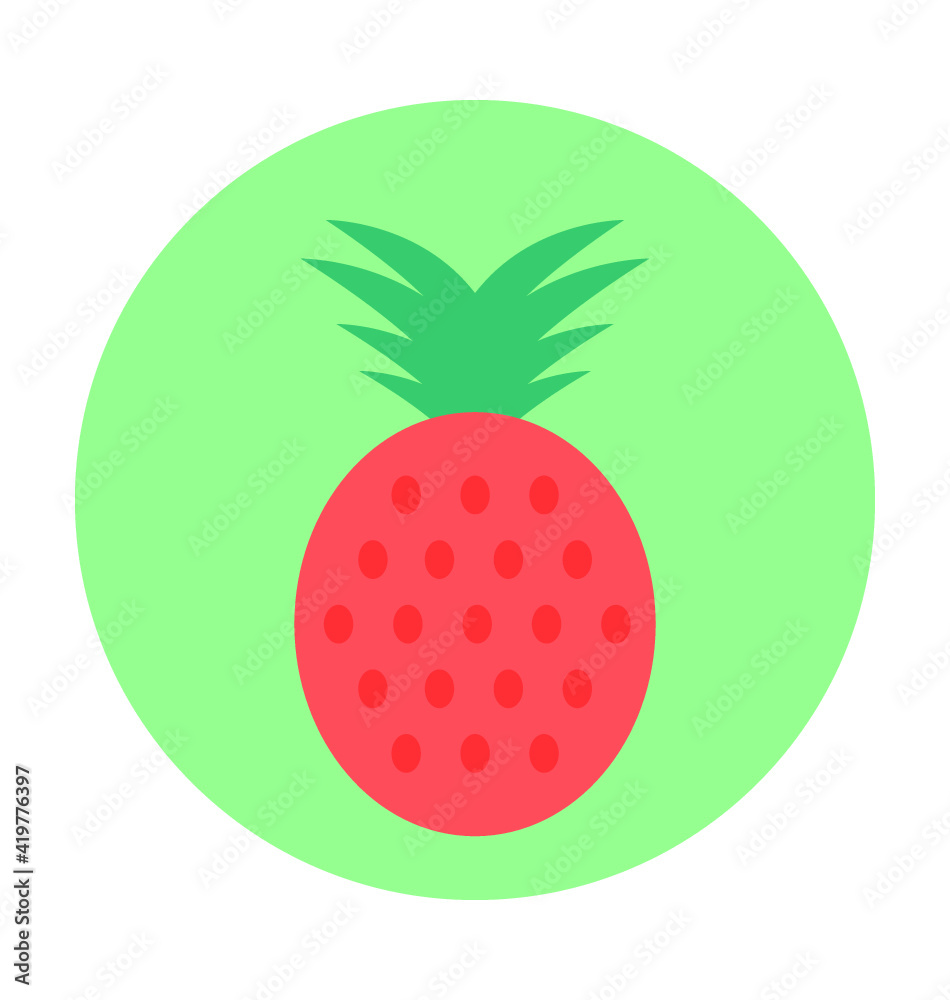 Pineapple Vector Icon Pineapple Vector Icon