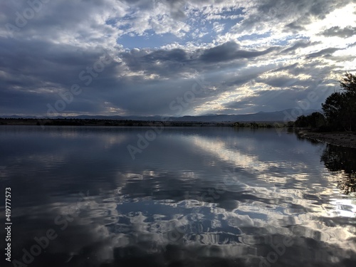 Cloudy reflection on the lake