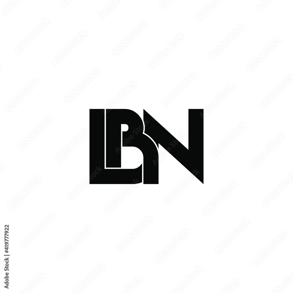 lbn letter original monogram logo design lbn letter original monogram logo design
