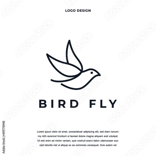 Free Download Creative abstract premium bird line icon logo design color editable vector illustration - GFXLoad