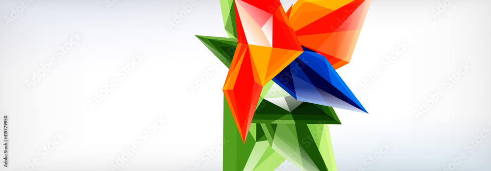 Vector 3d triangles and pyramids abstract background for business or technology presentations, internet posters or web brochure covers Vector 3d triangles and pyramids abstract background for business or technology presentations, internet posters or web brochure covers