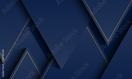 Abstract bright blue color strip pattern luxury dark blue with gold