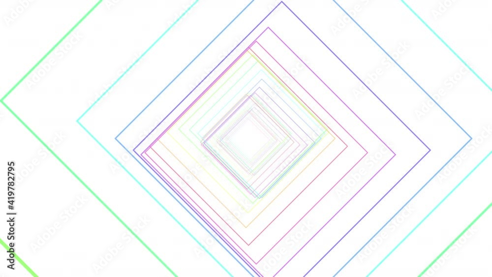 Tube Neon lines rainbow colored background looped animation