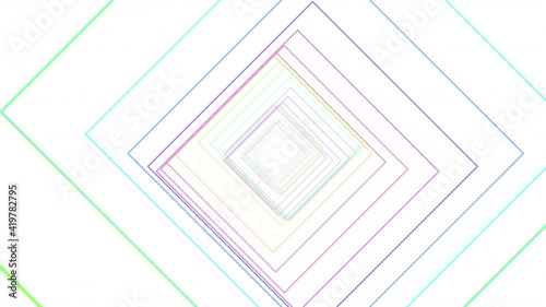 Tube Neon lines rainbow colored background looped animation