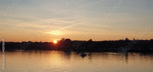 sunset on the lake