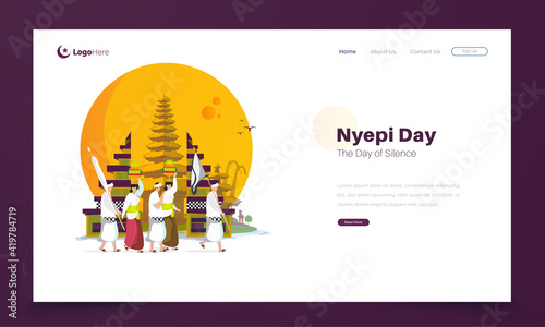 Day of silence or Hindu's new year ceremonies parade in Bali