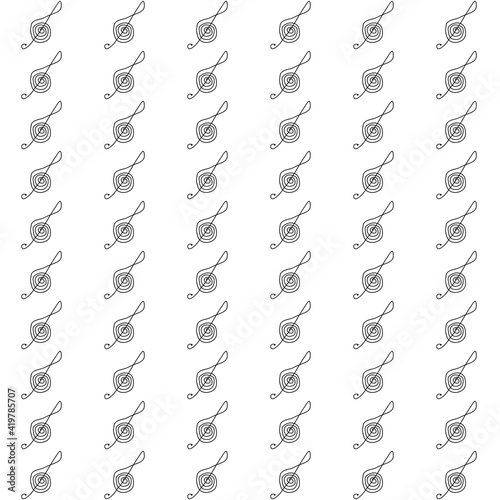 Floral pattern black and white minimalism.