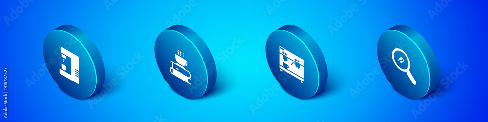 Set Isometric Coffee machine, , Selection coffee beans and cup and book icon. Vector. Set Isometric Coffee machine, , Selection coffee beans and cup and book icon. Vector.