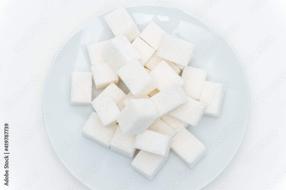 refined sugar on a plate calories sweets