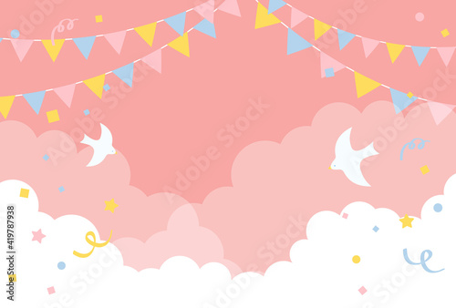 festive vector background in the sky for banners, cards, flyers, social media wallpapers, etc.