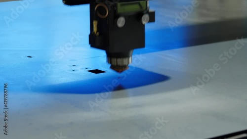 Modern laser cutting of metal on automatic equipment.
