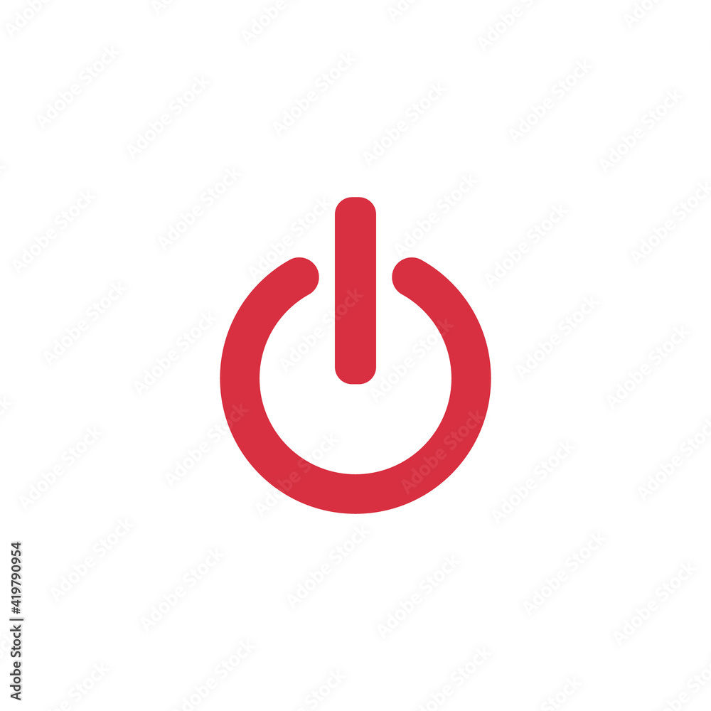 Power icon Vector Illustration on the white background.