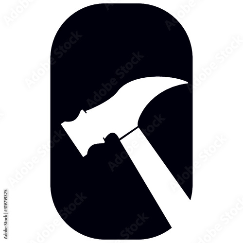 Hammer als Logo für Handwerker