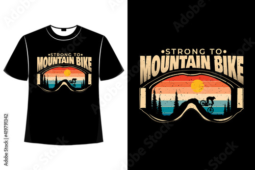 T-shirt mountain pine bike retro style