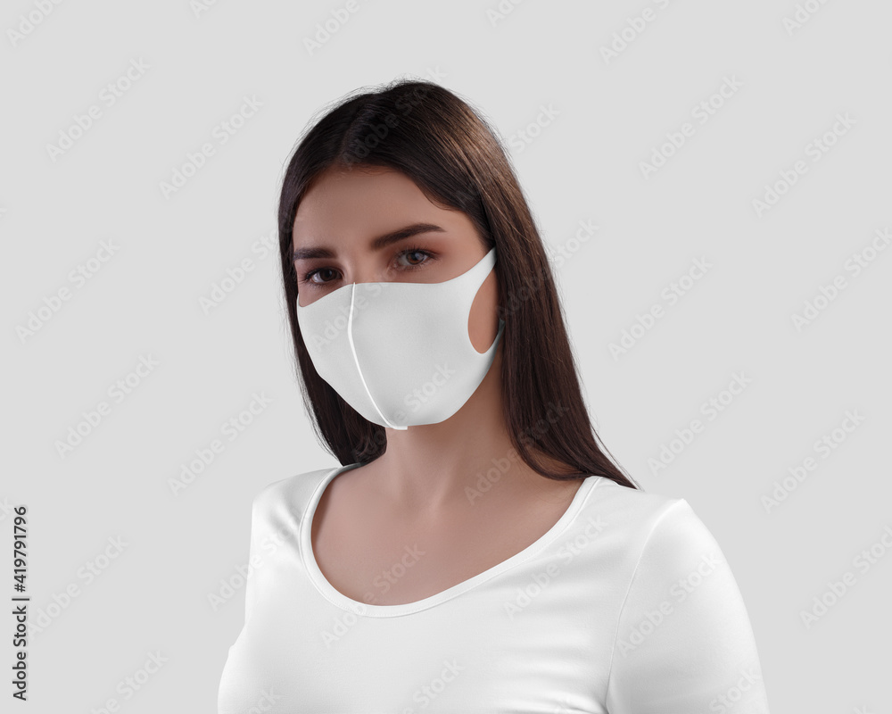 Mockup of white mudicine protective face mask Mockup of white mudicine protective face mask