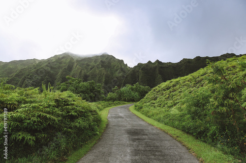 Hoomaluhia Botanical Garden, Koolau Range ,Oahu Hawaii