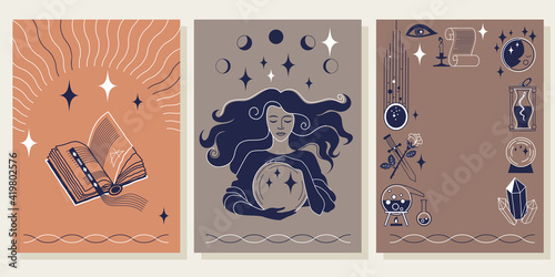 set of magic covers, postcards