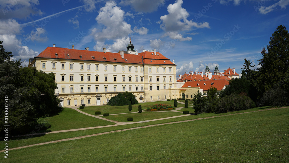 Beautiful baroque Valtice Castle with chateau park, popular tourist destination, Moravia, Czech Republic