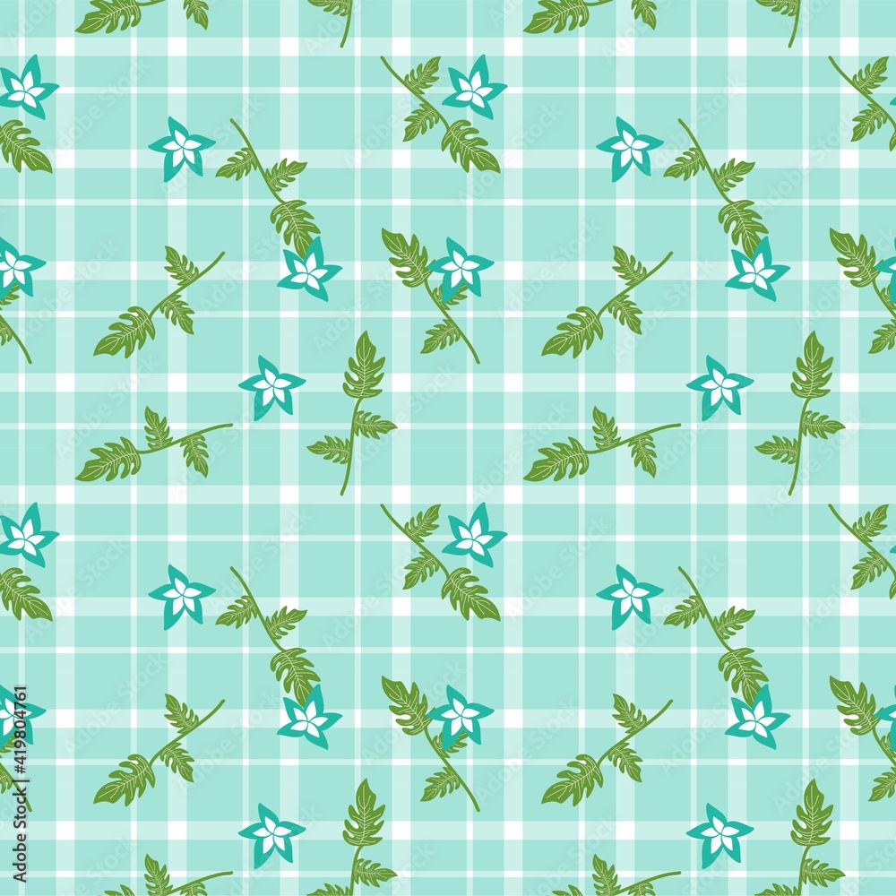 Fototapeta premium Seamless gingham Pattern. Vector illustrations. Texture from squares/ rhombus for - tablecloths, blanket, plaid, cloths, shirts, textiles, dresses, paper, posters.