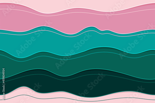 Abstract seamless background with waves. Vector multicolored illustration for banner, invitation, poster or design. 