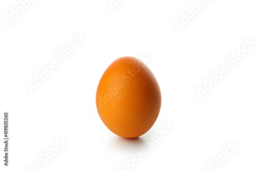 Orange Easter egg isolated on white background