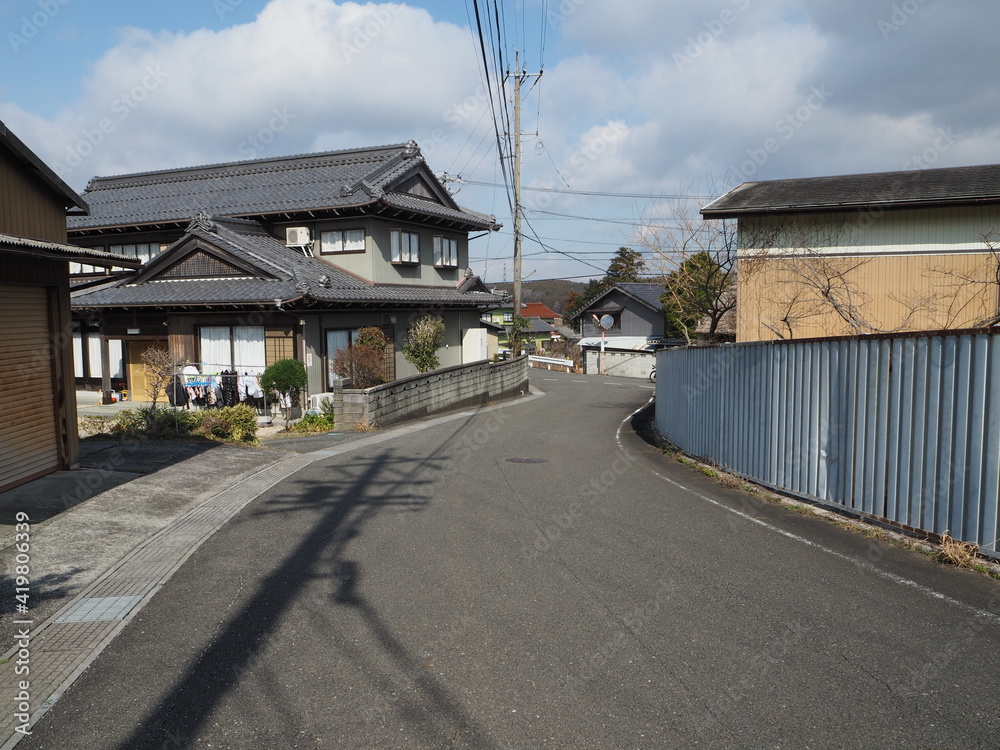 登山口に至るまでの田舎道