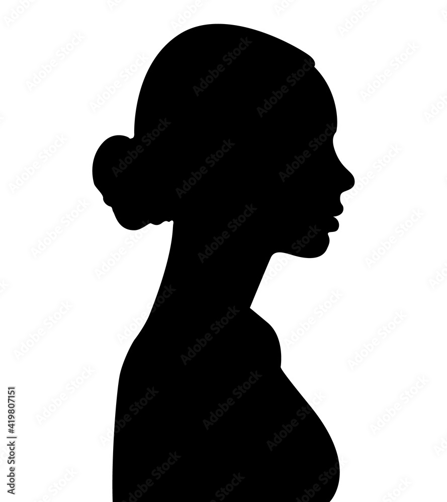 Black color silhouette of people profile picture on white background. Vector illustration. Unknown person. Black color silhouette of people profile picture on white background. Vector illustration. Unknown person.