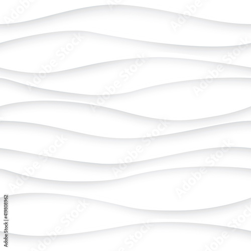 Wavy seamless pattern. Wave line background.