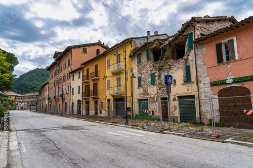 The center of Visso at July 2020 after the earthquake of central Italy 2016