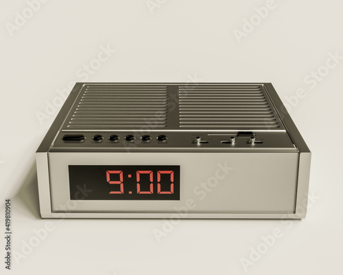 digital alarm clock isolated on white