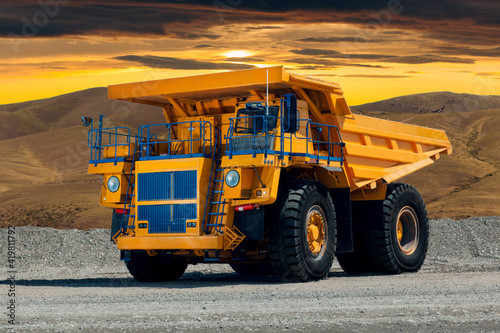 Large quarry dump truck