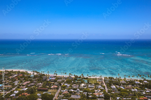 Ocean view Lanikai Kailua Oahu island Hawaii   Nature Sea Landscape © youli